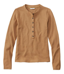 L.L.Bean Discount | Women's Signature Premium Thermal Tops, Long-Sleeve Henley Shirt