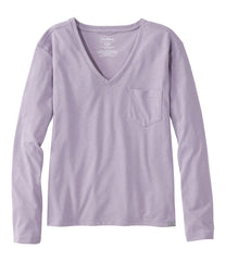 L.L.Bean For Sale | Women's Vista Camp V-Neck Pocket Tee, Long-Sleeve