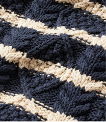 L.L.Bean Online | Women's Signature Cotton Fisherman Sweater, Crewneck Stripe