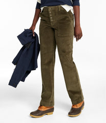 L.L.Bean Sale | Women's Signature Utility Corduroy Pants, Mid-Rise Straight-Leg