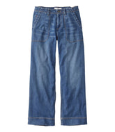 L.L.Bean New | Women's Signature Utility Jeans, Mid-Rise Wide-Leg Ankle