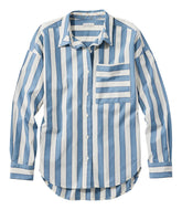 L.L.Bean For Sale | Women's Signature Premium Essential Poplin Shirt, Long-Sleeve Novelty Stripe
