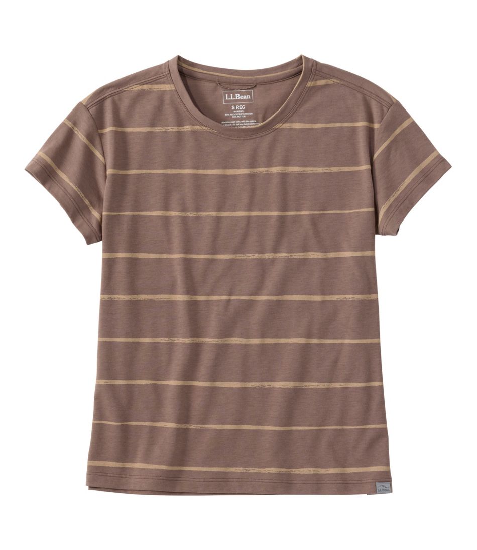 L.L.Bean Sale | Women's Mountainside Crewneck Tee, Short-Sleeve Stripe