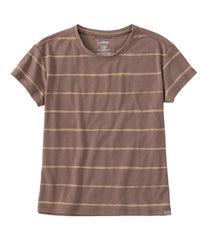 L.L.Bean Sale | Women's Mountainside Crewneck Tee, Short-Sleeve Stripe