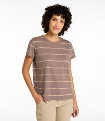 L.L.Bean Sale | Women's Mountainside Crewneck Tee, Short-Sleeve Stripe