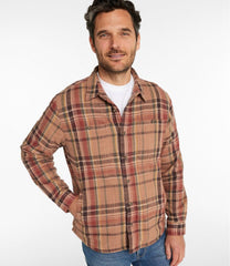 L.L.Bean Outlet | Men's 1912 Field Flannel Shirt, Lined, Slightly Fitted Untucked Fit, Plaid