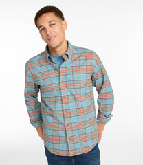 L.L.Bean Online | Men's Sunwashed Oxford Shirt, Slightly Fitted Untucked Fit, Plaid