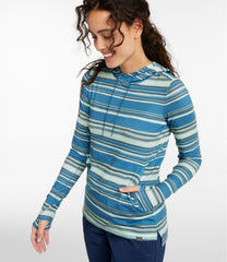 L.L.Bean Discount | Women's Everyday SunSmart® Hooded Pullover, Long-Sleeve Stripe