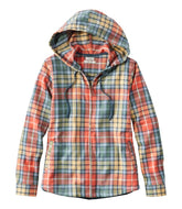 L.L.Bean | Women's Scotch Plaid Flannel Shirt, Relaxed Zip Hoodie