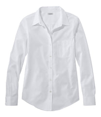 L.L.Bean Online | Women's Wrinkle-Free Pinpoint Oxford Shirt, Long-Sleeve Relaxed Fit