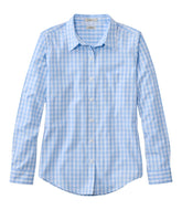 L.L.Bean Online | Women's Wrinkle-Free Pinpoint Oxford Shirt, Long-Sleeve Relaxed Fit Plaid