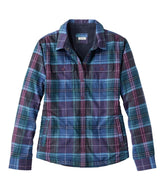 L.L.Bean Outlet | Women's Fleece-Lined Flannel Shirt, Snap-Front Plaid
