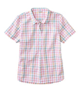 L.L.Bean On Sale | Women's Vacationland Seersucker Shirt, Short-Sleeve Popover Plaid