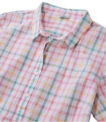 L.L.Bean On Sale | Women's Vacationland Seersucker Shirt, Short-Sleeve Popover Plaid
