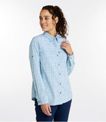 L.L.Bean New | Women's Tropicwear Shirt, Plaid Long-Sleeve