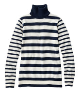 L.L.Bean Discount | Women's Cotton/Cashmere Sweater, Turtleneck Stripe