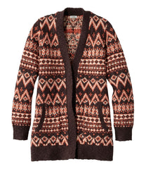 L.L.Bean Sale | Women's Cotton Ragg Sweater, Open Cardigan Fair Isle