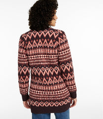 L.L.Bean Sale | Women's Cotton Ragg Sweater, Open Cardigan Fair Isle