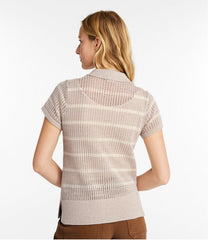 L.L.Bean On Sale | Women's Organic Cotton Slub Pointelle Sweater, Polo