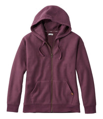 L.L.Bean On Sale | Women's Birchwood Brushed Waffle Full-Zip Hoodie