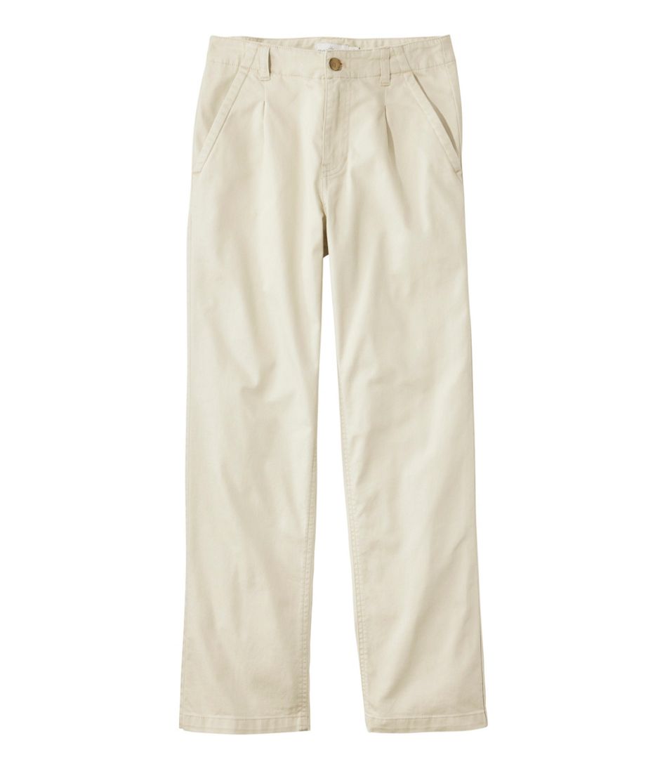 L.L.Bean New | Women's Signature Easy-Cotton Pleated Chinos, Ankle