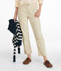 L.L.Bean New | Women's Signature Easy-Cotton Pleated Chinos, Ankle
