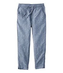 L.L.Bean US | Women's Premium Linen Pull-On Ankle Pants, Mid-Rise Tapered-Leg