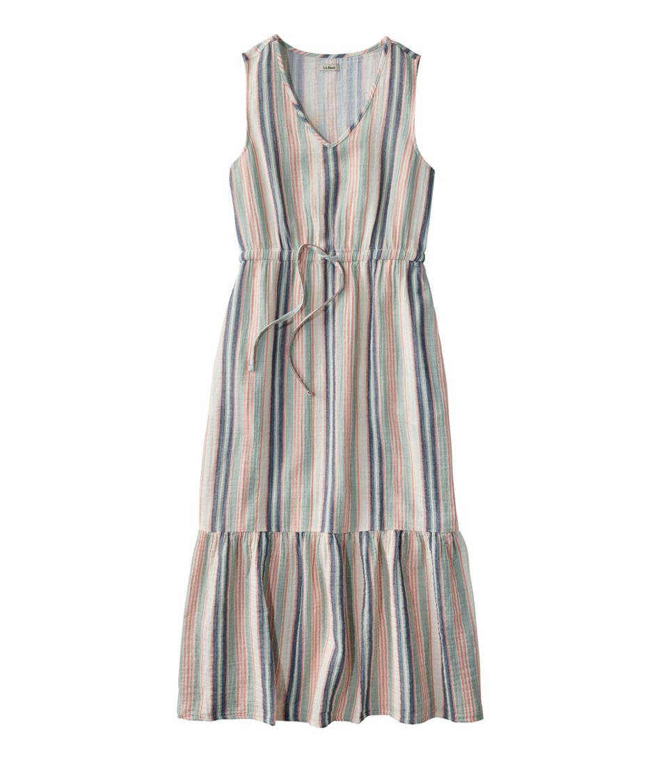 L.L.Bean Online | Women's Cloud Gauze Midi Dress, Stripe