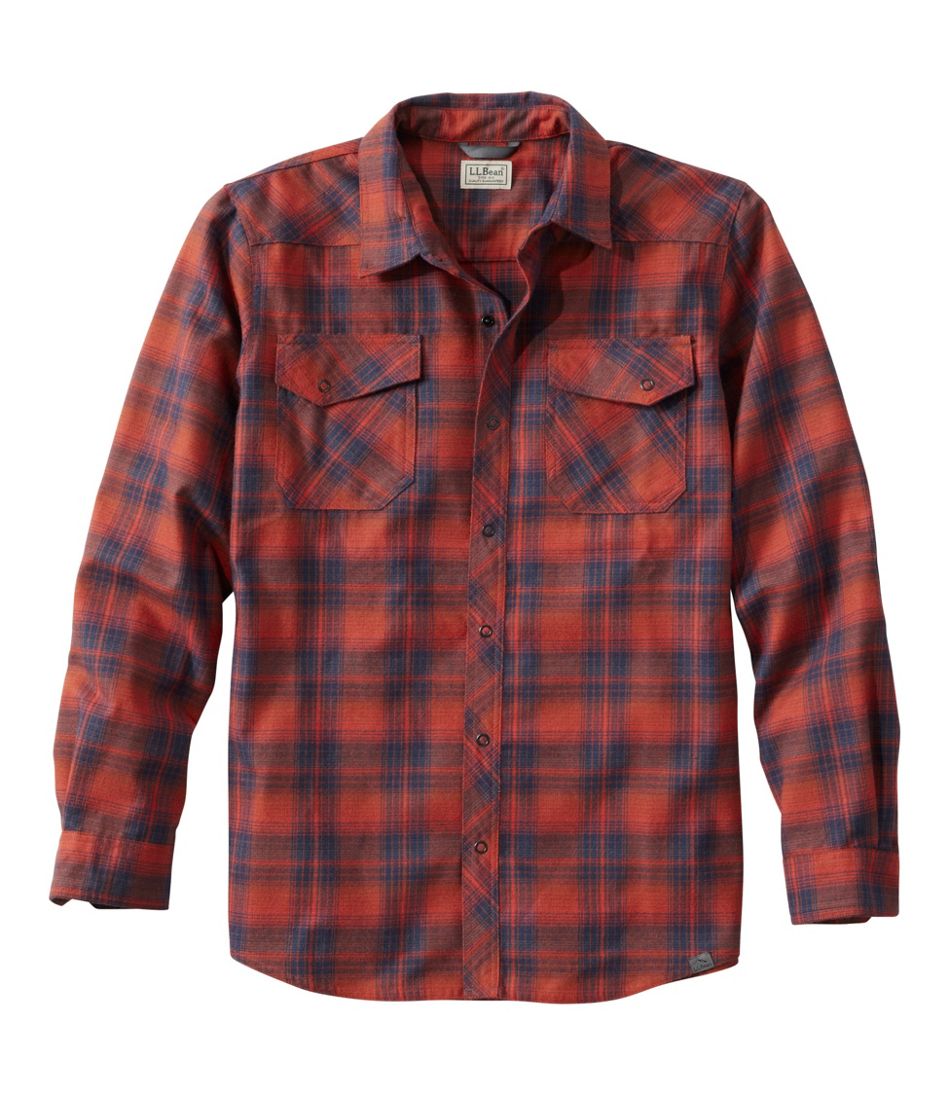 L.L.Bean Discount | Men's Katahdin Performance Flannel Shirt, Slightly Fitted