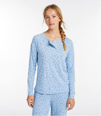 L.L.Bean Discount | Women's Restorative Sleepwear, Long-Sleeve Henley Print