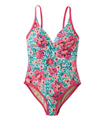 L.L.Bean New | Women's Coastal Essentials Swimwear, V-Neck Tanksuit Print
