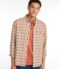 L.L.Bean On Sale | Men's Brushed Jaspé Twill Shirt, Plaid, Traditional Untucked Fit