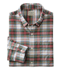 L.L.Bean Outlet | Men's Comfort Stretch® Oxford Shirt, Traditional Untucked Fit, Plaid