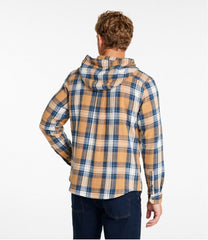 L.L.Bean Sale | Men's 1912 Field Flannel Shirt, Hooded, Slightly Fitted Untucked Fit, Plaid