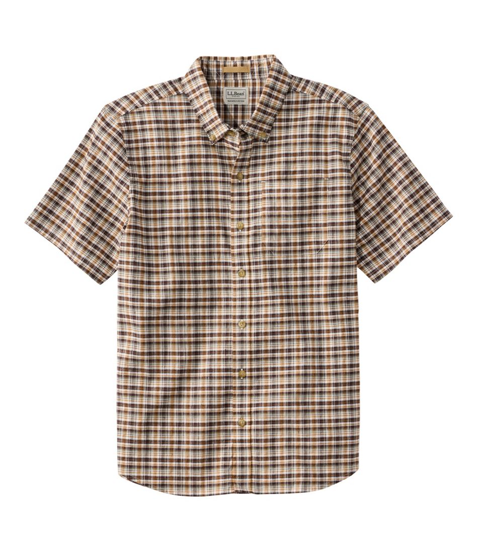 L.L.Bean Sale | Men's Stonecoast Hemp Shirt, Short-Sleeve, Slightly Fitted Untucked Fit