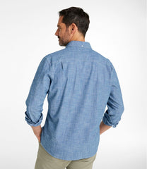 L.L.Bean On Sale | Men's Comfort Stretch® Chambray Shirt, Long-Sleeve, Slightly Fitted Untucked Fit