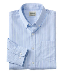 L.L.Bean US | Men's Comfort Stretch Oxford Shirt, Slightly Fitted Untucked Fit, Stripe