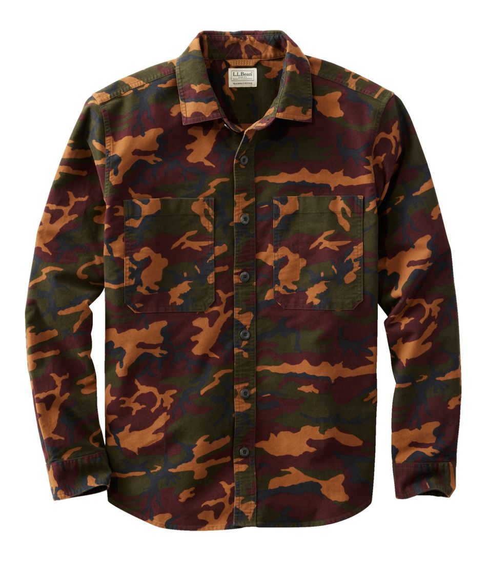 L.L.Bean For Sale | Men's Bean's Moleskin Shirt, Slightly Fitted Untucked Fit, Print