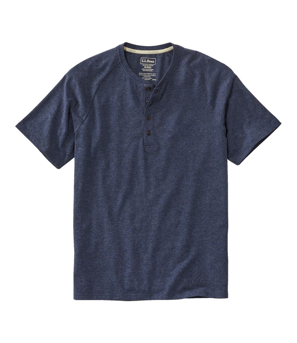 L.L.Bean For Sale | Men's Comfort Stretch Pima Tee Shirt, Short-Sleeve Henley