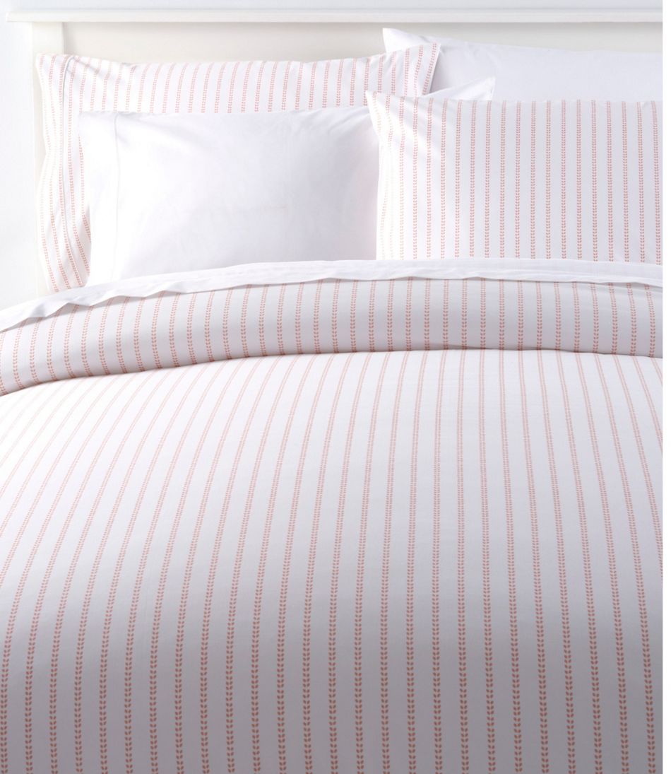 L.L.Bean For Sale | Sunwashed Percale Comforter Cover, Stripe Leaf