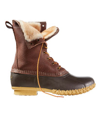 L.L.Bean Outlet | Men's Bean Boots, 10" Shearling-Lined Tumbled Leather