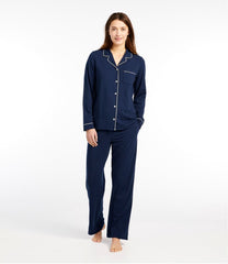 L.L.Bean Sale | Women's Super-Soft Shrink-Free Pajama Set, Button-Front