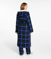 L.L.Bean Sale | Women's Scotch Plaid Flannel Robe, Sherpa-Lined Long