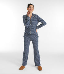 L.L.Bean For Sale | Women's Super-Soft Shrink-Free Button Front Pajama Set, Stripe