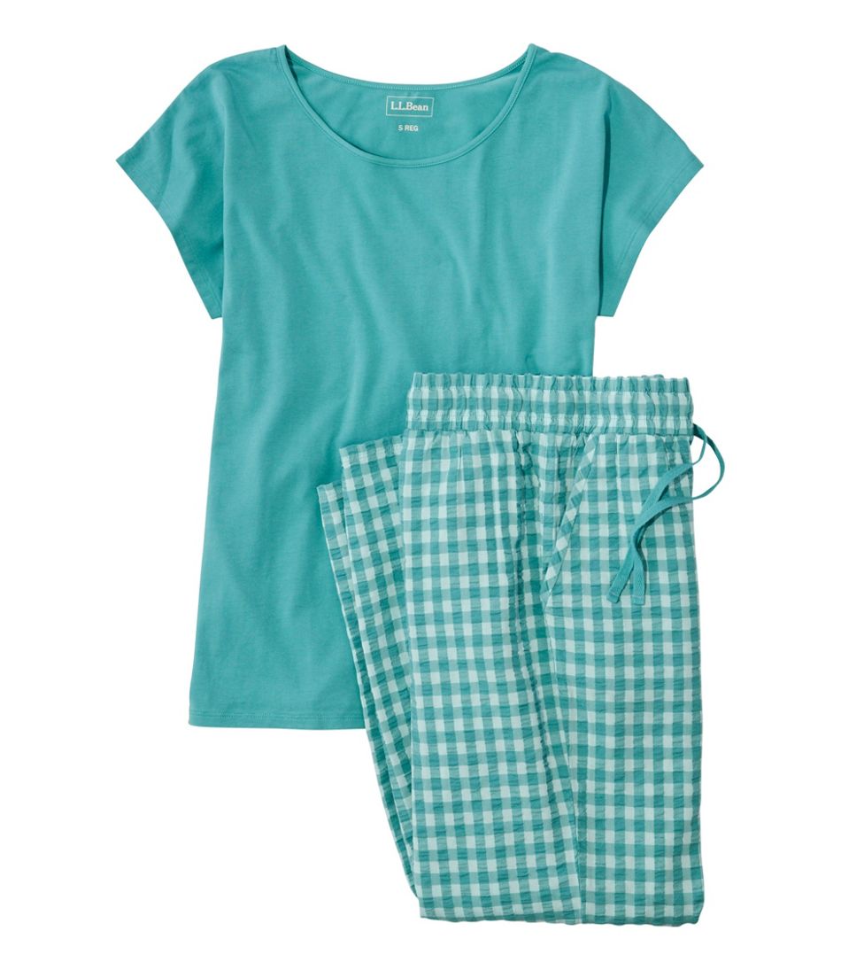 L.L.Bean Online | Women's Bean's Seacoast Seersucker Pajama Pant Set