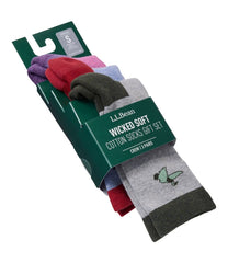 L.L.Bean Online | Adults' Wicked Soft Cotton Socks Animal Gift Set, 3-Pack