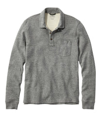 L.L.Bean Outlet | Men's Washed Cotton Double-Knit Polo, Long-Sleeve