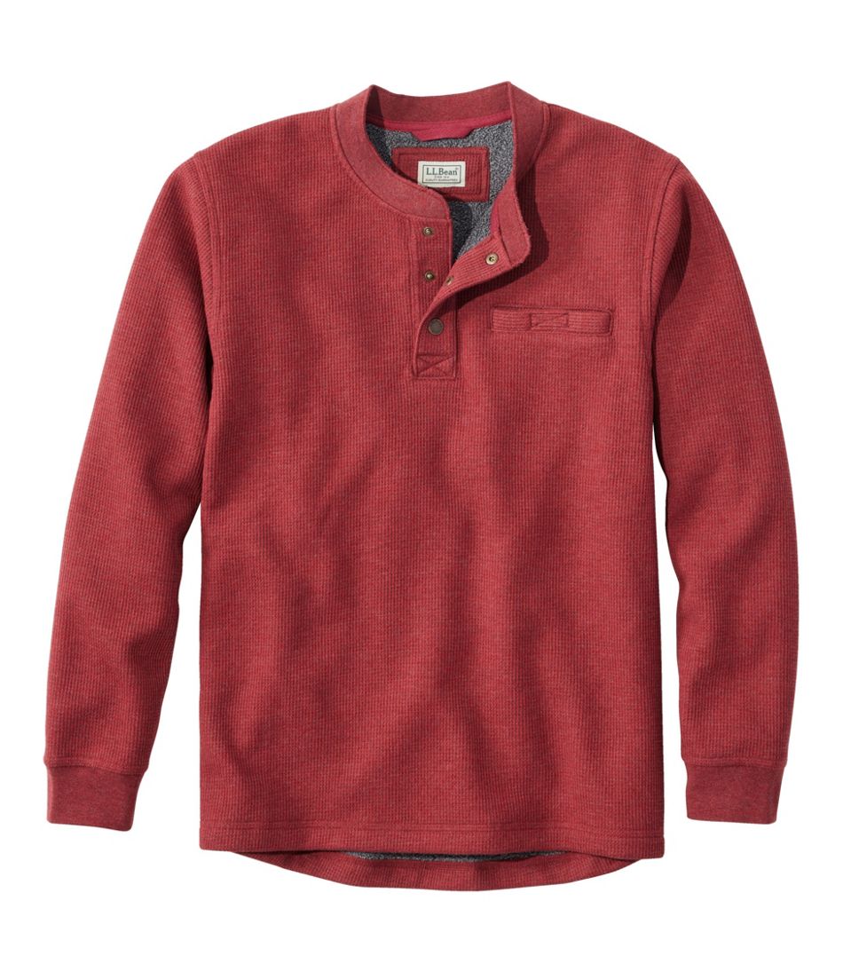 L.L.Bean Online | Men's Katahdin Iron Works® Bonded Waffle Fleece Henley