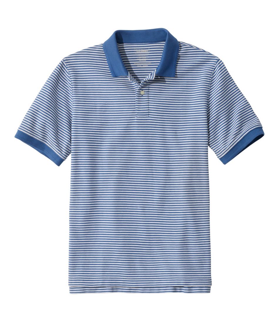 L.L.Bean US | Men's Premium Double L® Polo, Banded Short-Sleeve Without Pocket Stripe