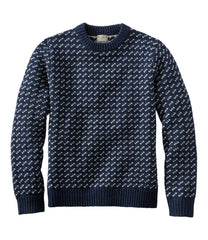 L.L.Bean For Sale | Men's Bean's Classic Ragg Wool Sweater, Crewneck, Bird's-Eye